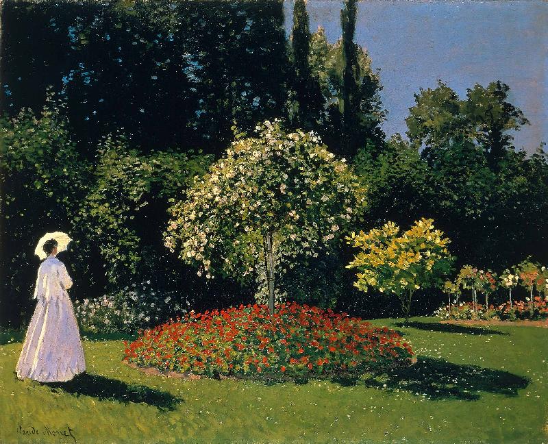 Claude Monet Jeanne Marguerite Lecadre in the Garden Sainte Adresse France oil painting art